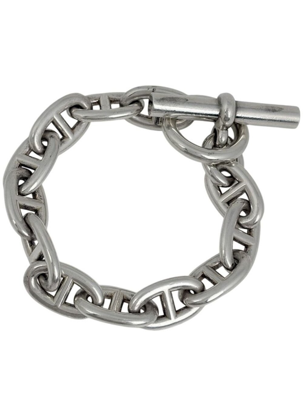 Hermes Chaine D'ancre TGM 12 Links Bracelet 925 Sterling Silver
